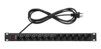 Protetor Eletrônico Com 12 Tomadas Para Rack Epr 212+ Preto Intelbras 110v/220v