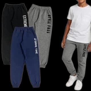Kit 3 Calça Infantil Menino Moletom Estampada Lote Roupa
