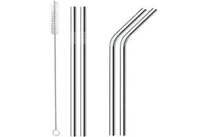 Mimo Style, Conjunto de x4 Canudos Reutilizáveis de Aço Inox