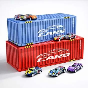 Kit 48 Carrinhos Fricção + Pista Brinquedo Infantil Maleta