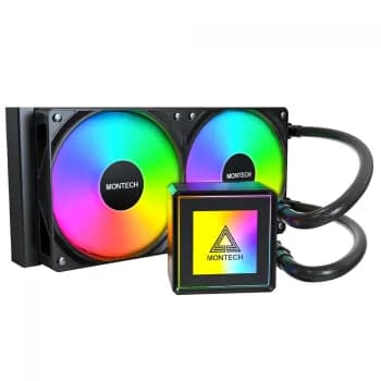 Water Cooler Montech PureFlow ARGB, 240mm, Intel-AMD, Preto✨