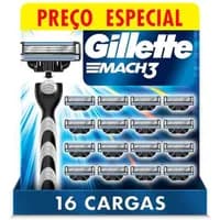 Gillette Mach3 Carga Barbear 16 Unidades