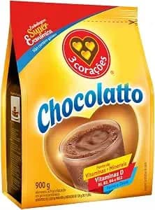 Achocolatado em Pó 3 Corações Chocolatto, 900g
