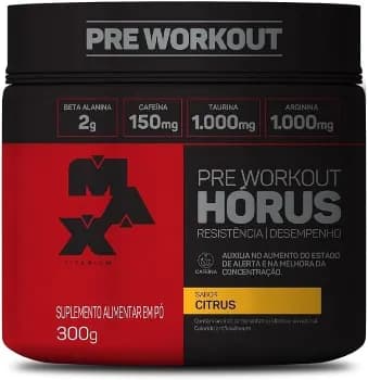 Pré-Treino Hórus Cítrus 300g Max Titanium