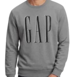 Blusa Moletom Masculina GAP Estampa Logo Cinza