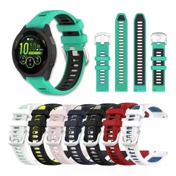 Pulseira Para Garmin Forerunner 55 Silicone Duas Cores 20mm