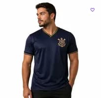 Camiseta Corinthians Masc Gola V C Punho Retilinea Dry Roxo