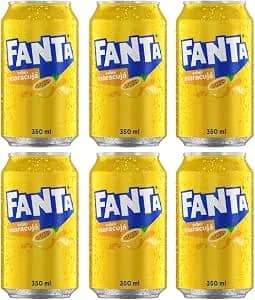 Pack de Refrigerante Fanta Maracuja Lata 350ml - 6 unidades