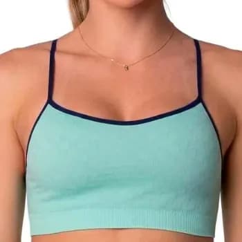 Top Selene Com Bojo Removível Fitness Sem Costura Alça Fina