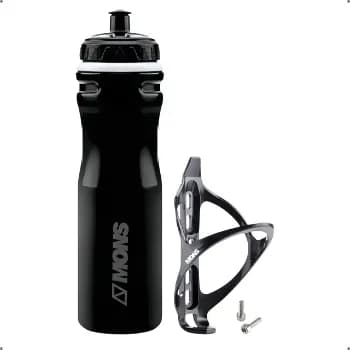 Garrafinha Squeeze Água 600ml Bike Mtb Garrafa Caramanhola Isotérmica Com Suporte Preto!!️