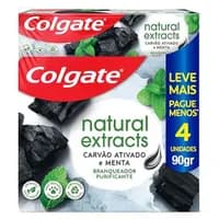 REC| Creme Dental Colgate Carvão Ativado 90g 4 Unid