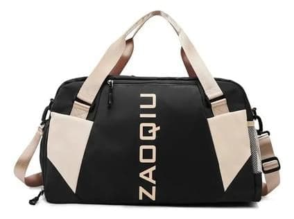 Bolsa de Viagem de Mão Grande Preta para Bordo e Academia