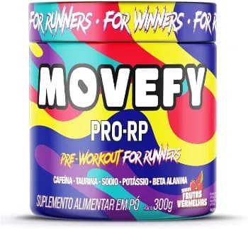 Movefy Nutrition - Pro-RP - Pré Treino Para Corrida Suplemento Para Corrida de Rua 300g - Frutas Vermelhas
