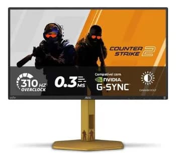 Monitor Gamer Aoc Counter-strike 24.5  310hz 0,3m - Cs25g/78 Preto/dourado 127/220v
